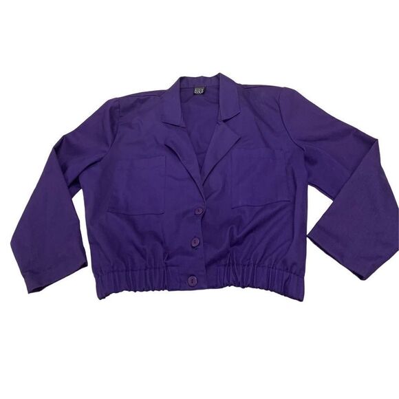 Vintage Purple Button Down Jacket - Picture 1 of 7